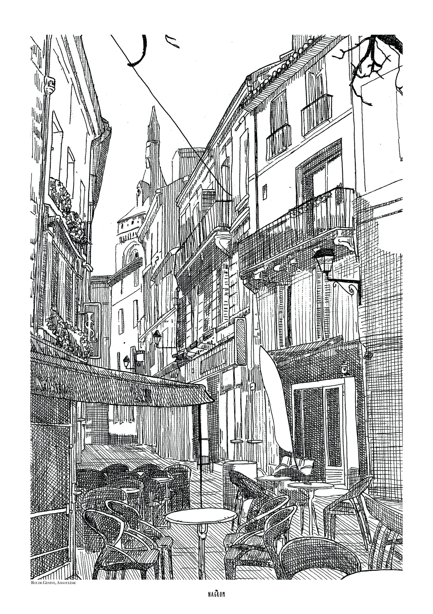 Rue de Genève en noir uni, Angoulême
