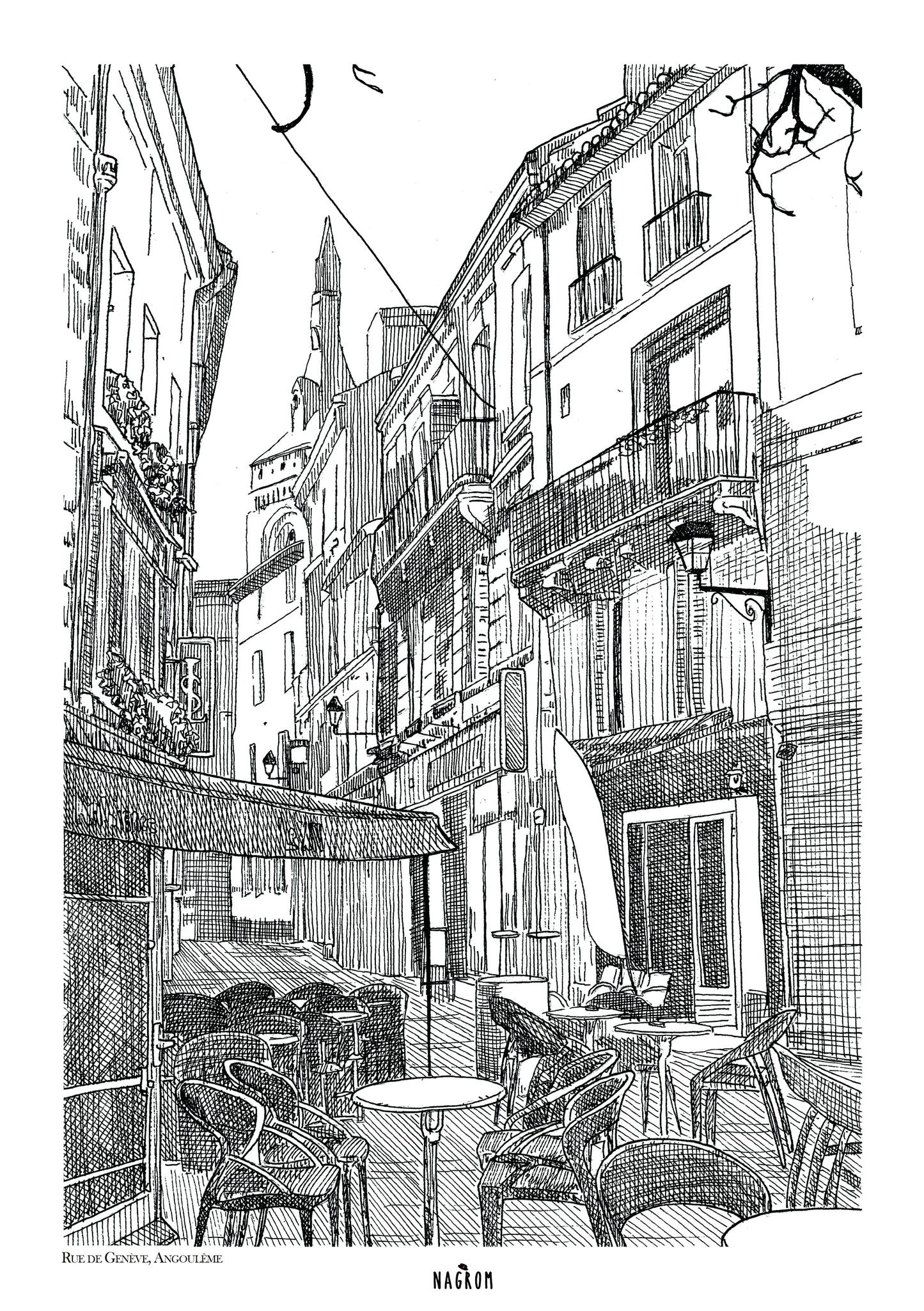 Rue de Genève en noir uni, Angoulême
