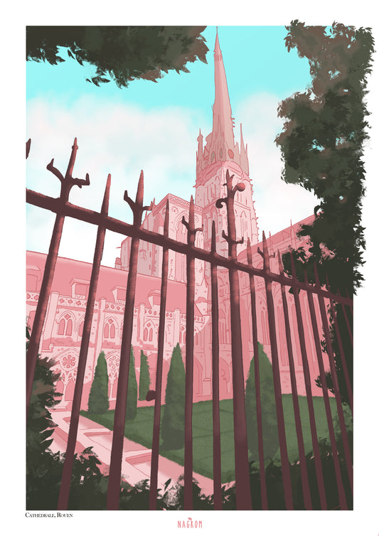 La Cathédrale vue du jardin, Rouen