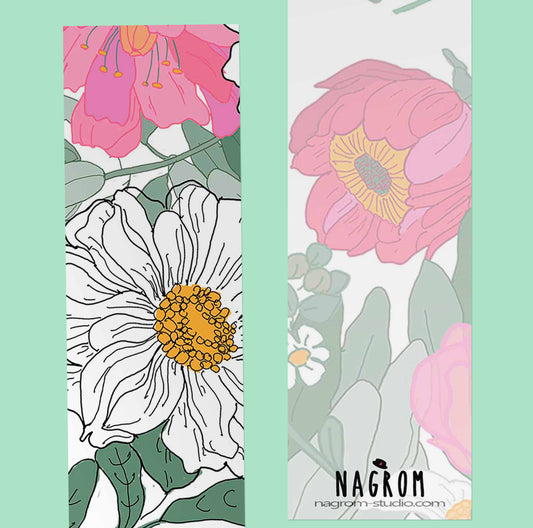 MARQUE PAGE COMPOSITION FLORALE