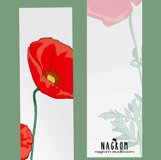 MARQUE PAGE COQUELICOT