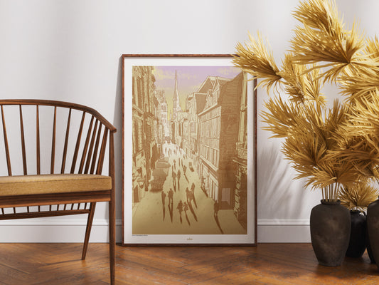 La rue du Gros-Horloge, Rouen