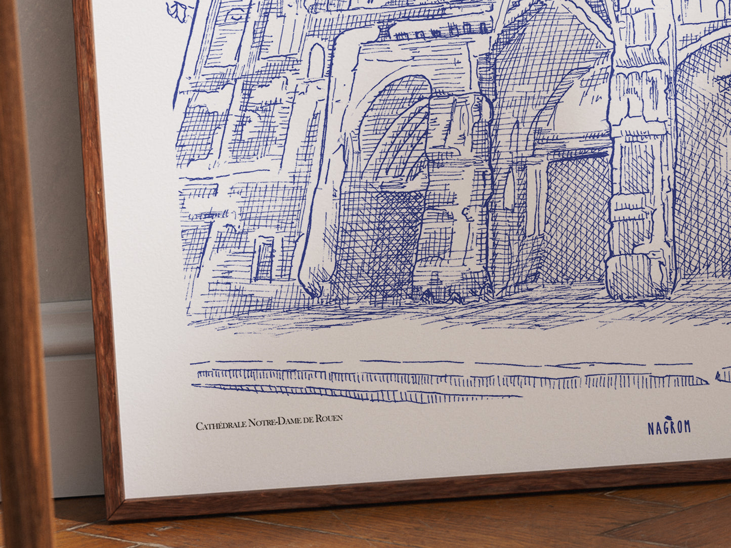 Place de la Cathédrale Bleu électrique, Rouen