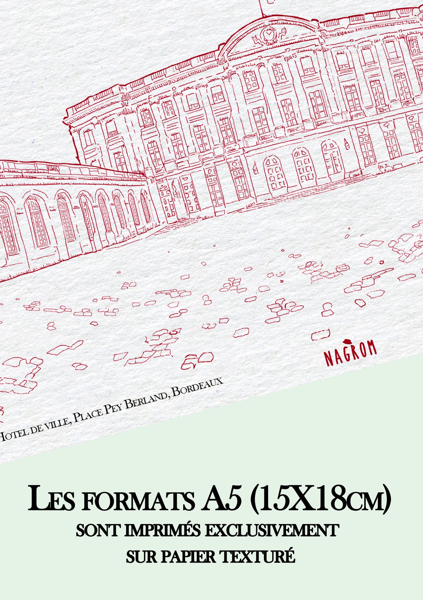 L'Hôtel de ville Place Pey Berland en bordeaux uni, Bordeaux