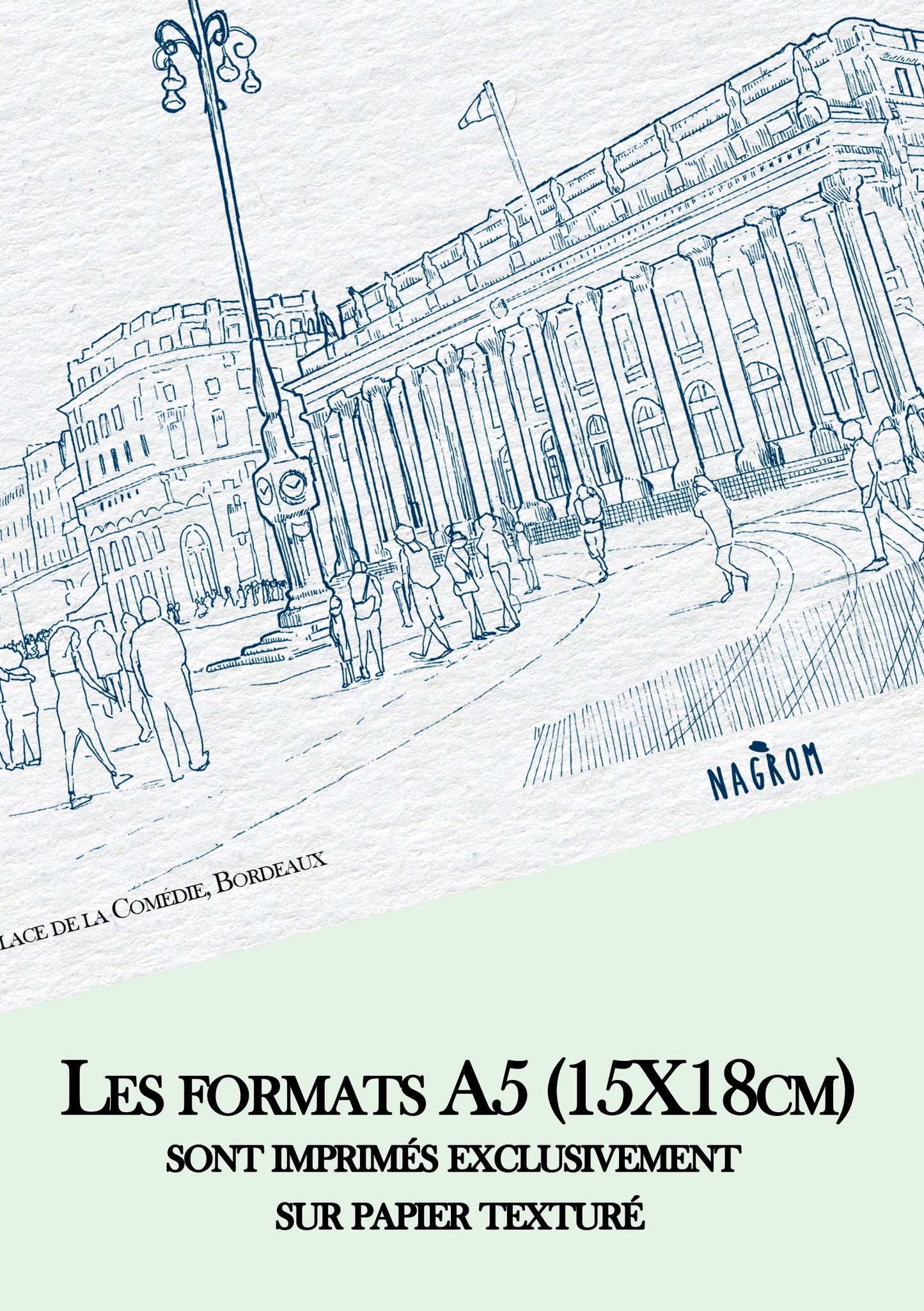 Place de la Comédie en bleu minuit, Bordeaux