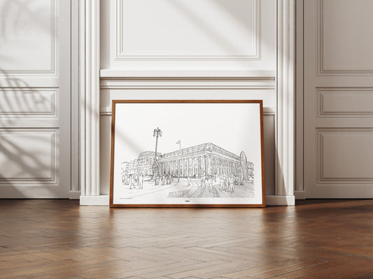 Place de la Comédie en noir uni, Bordeaux