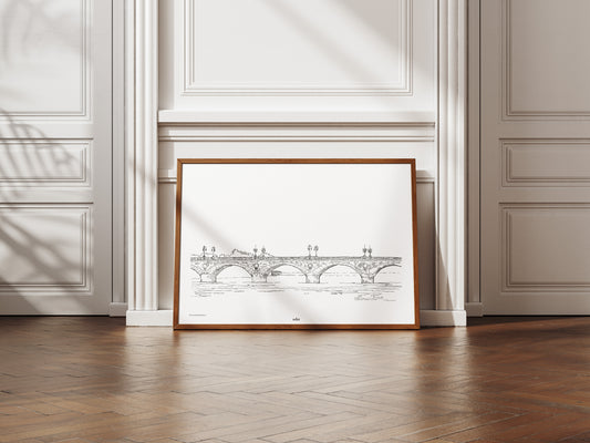 Pont de pierre en noir uni, Bordeaux