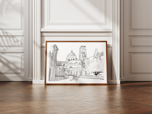 Cathédrale Saint-Pierre en noir uni, Angoulême