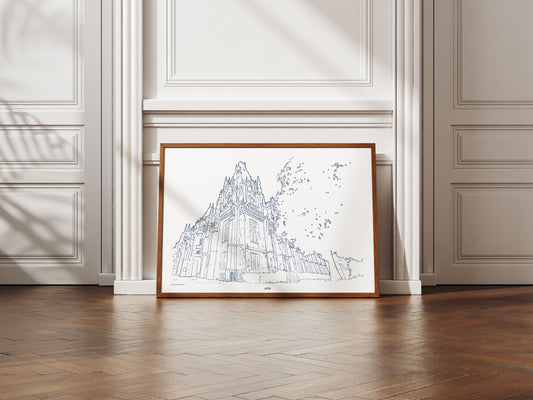 Le Palais de justice en bleu minuit, Rouen