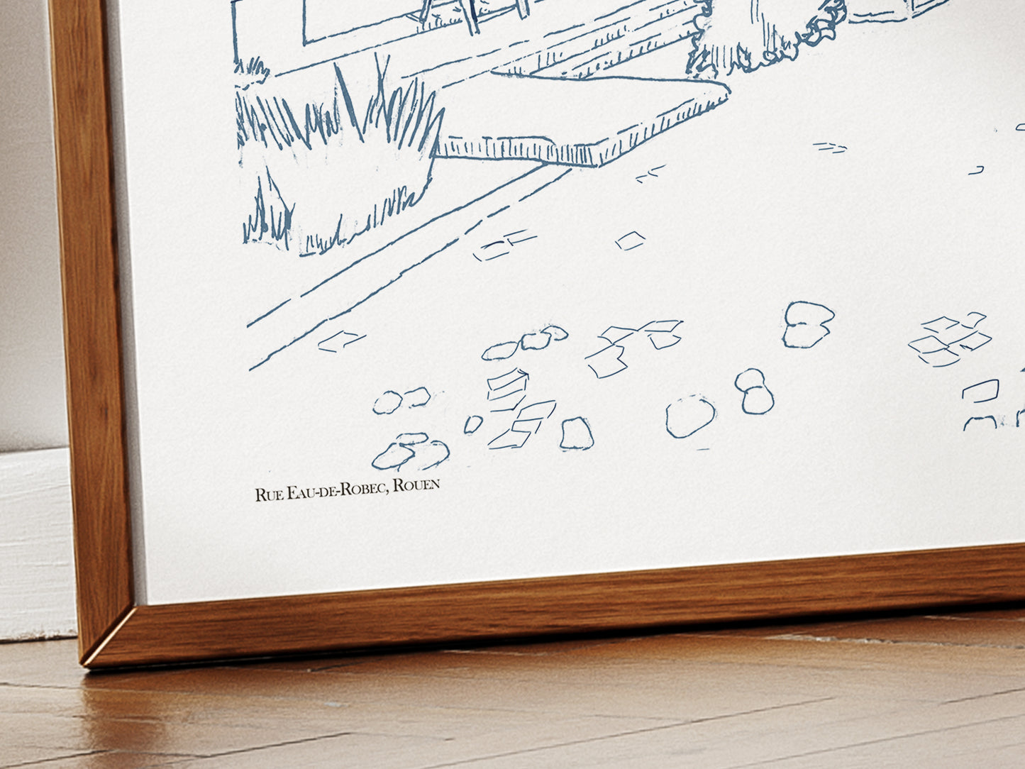 La rue Eau-de-Robec, Rouen en Bleu minuit