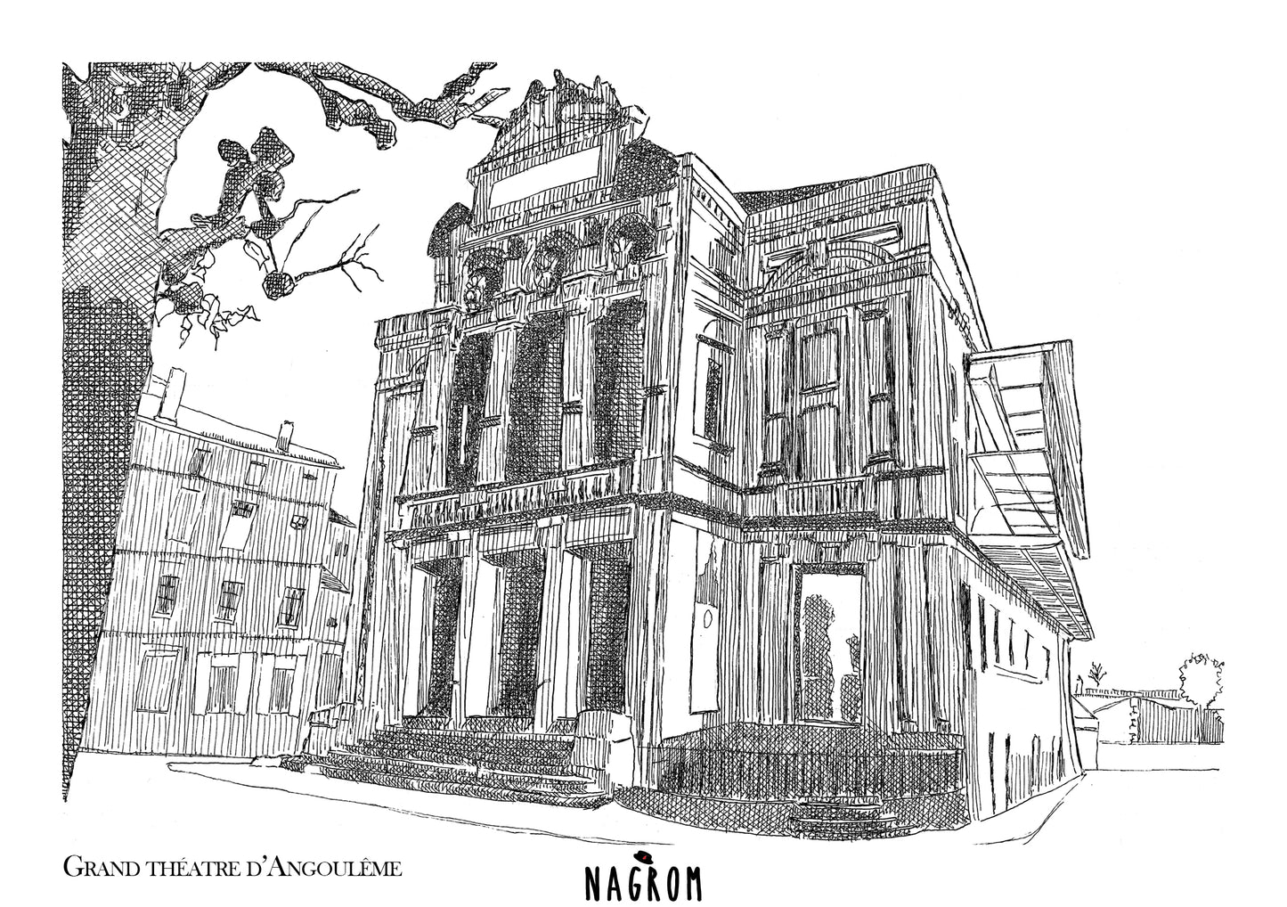 Théâtre d'Angoulême en noir uni