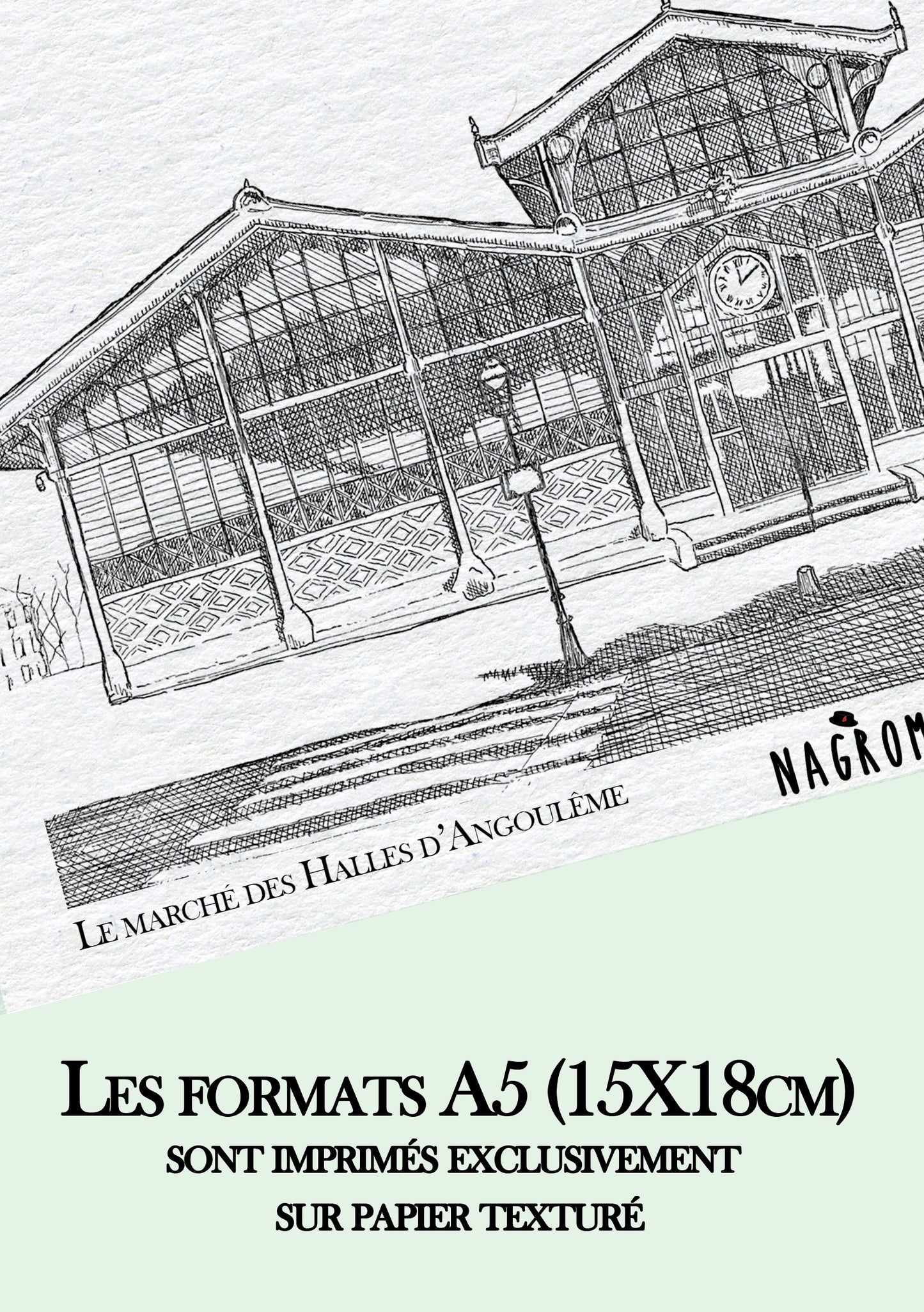Marché des Halles en Noir uni, Angoulême