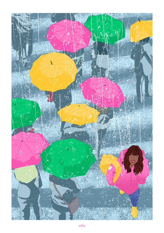 Smiling in the rain