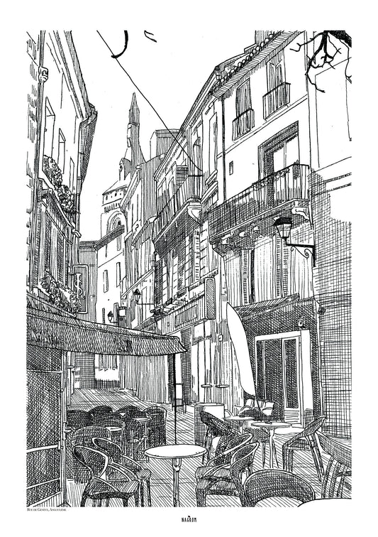 Rue de Genève en noir uni, Angoulême