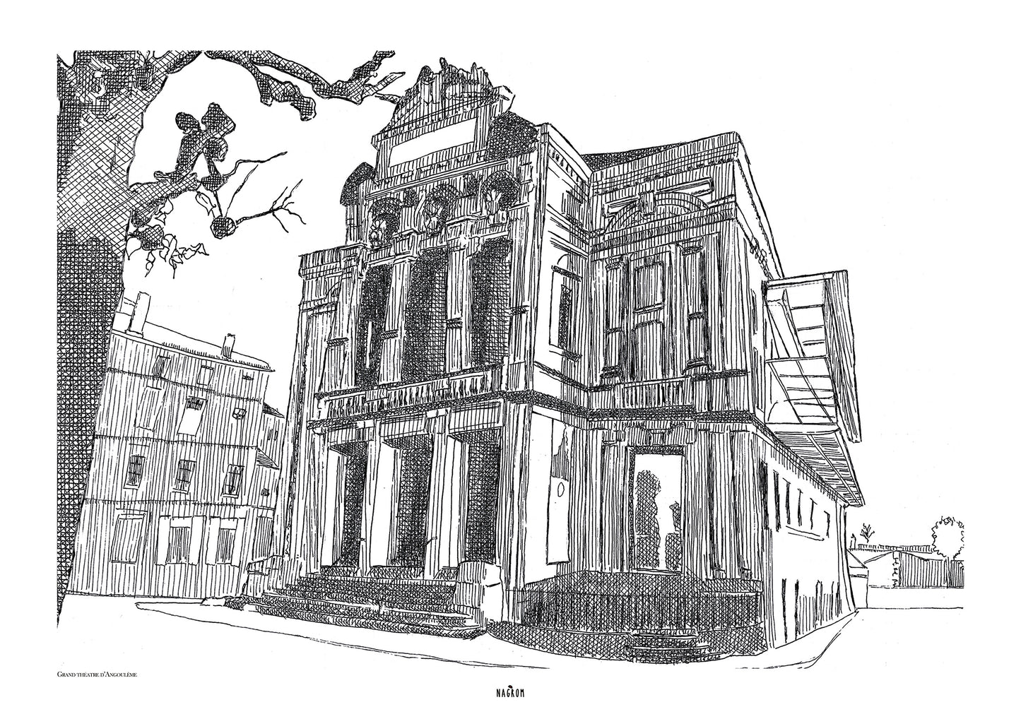 Théâtre d'Angoulême en noir uni