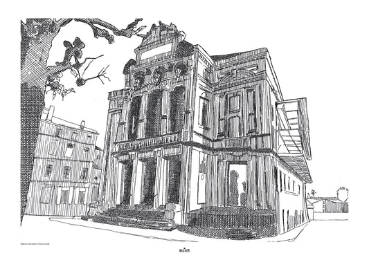 Théâtre d'Angoulême en noir uni