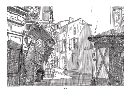 Rue Ludovic Trarieux en noir uni, Angoulême