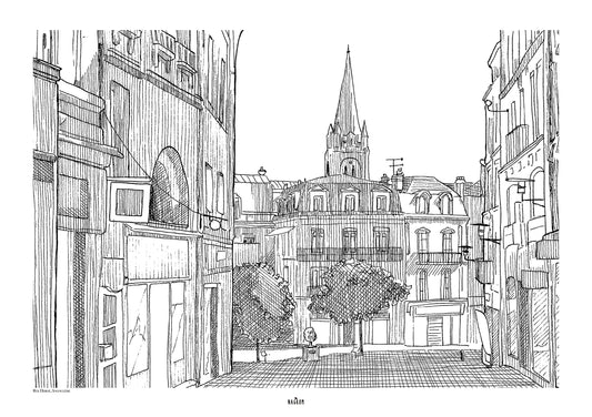Rue Hergé en noir uni, Angoulême