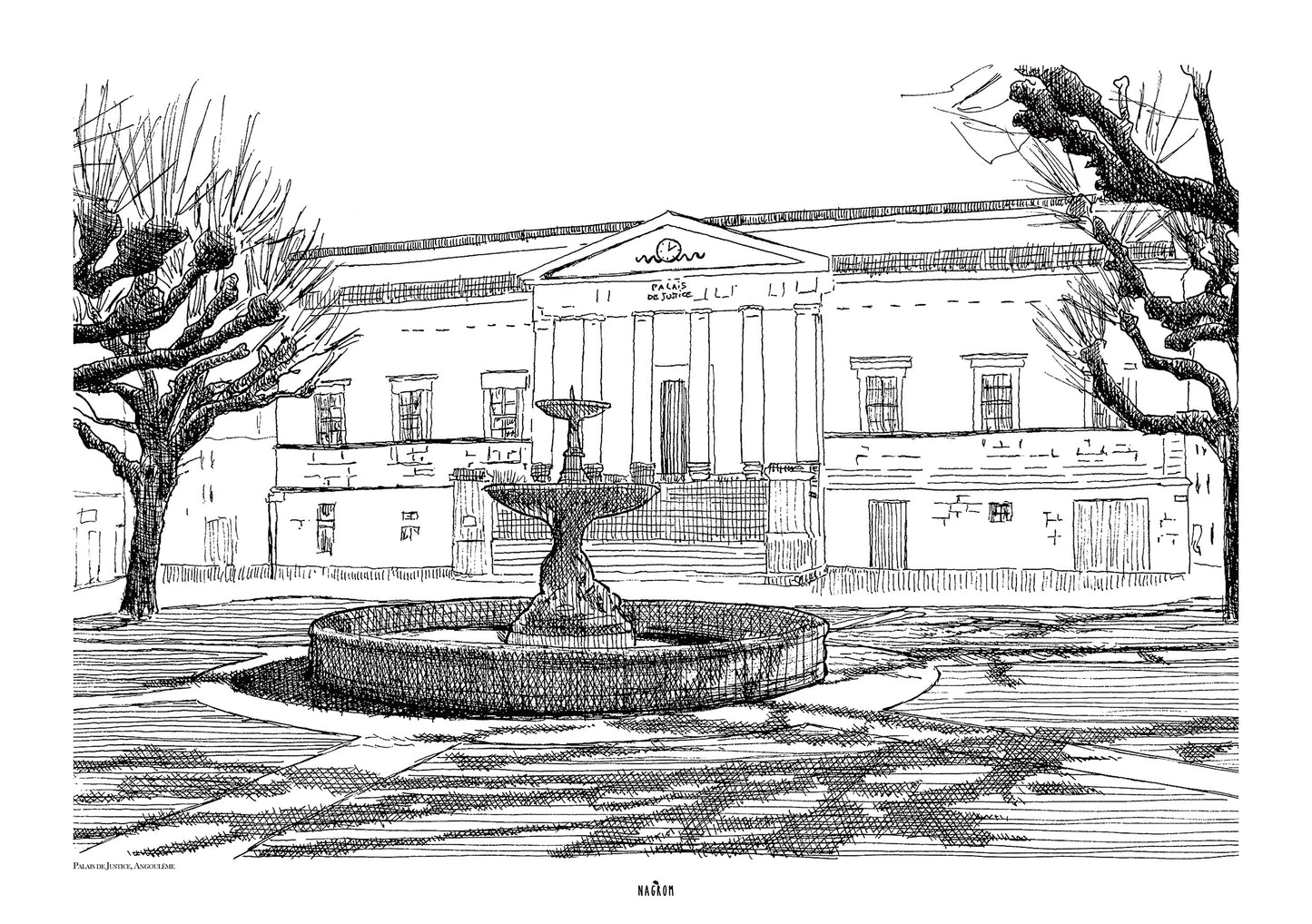 Palais de Justice en noir uni, Angoulême