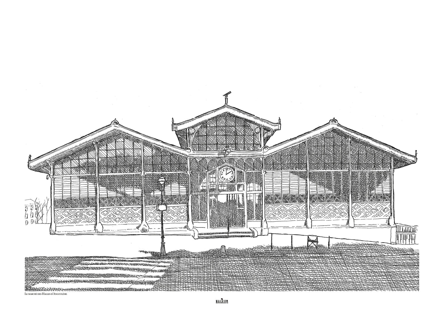 Marché des Halles en Noir uni, Angoulême