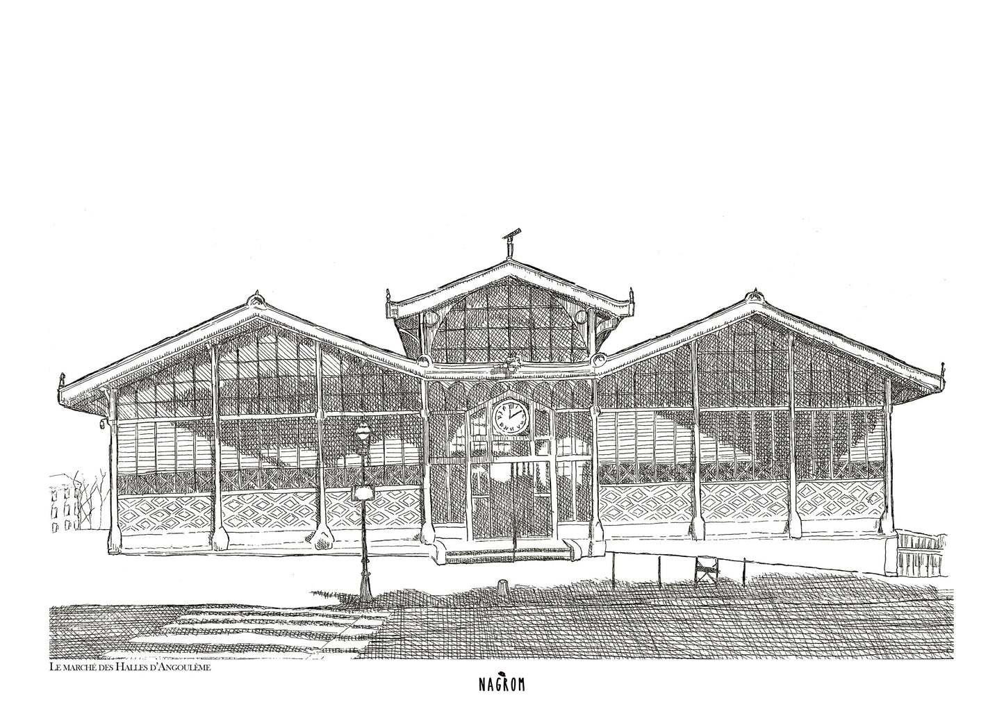 Marché des Halles en Noir uni, Angoulême