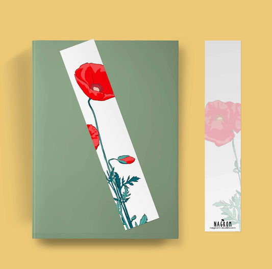 MARQUE PAGE COQUELICOT