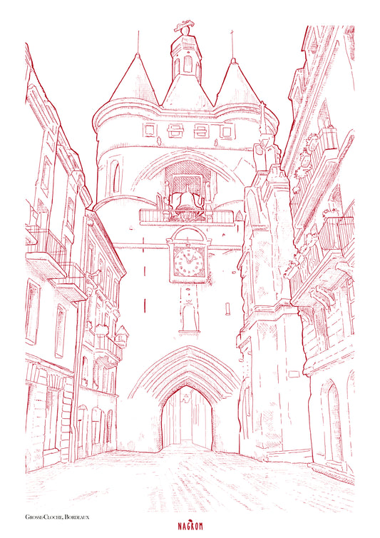La Grosse Cloche en bordeaux uni, Bordeaux