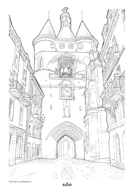 La Grosse Cloche en noir uni, Bordeaux