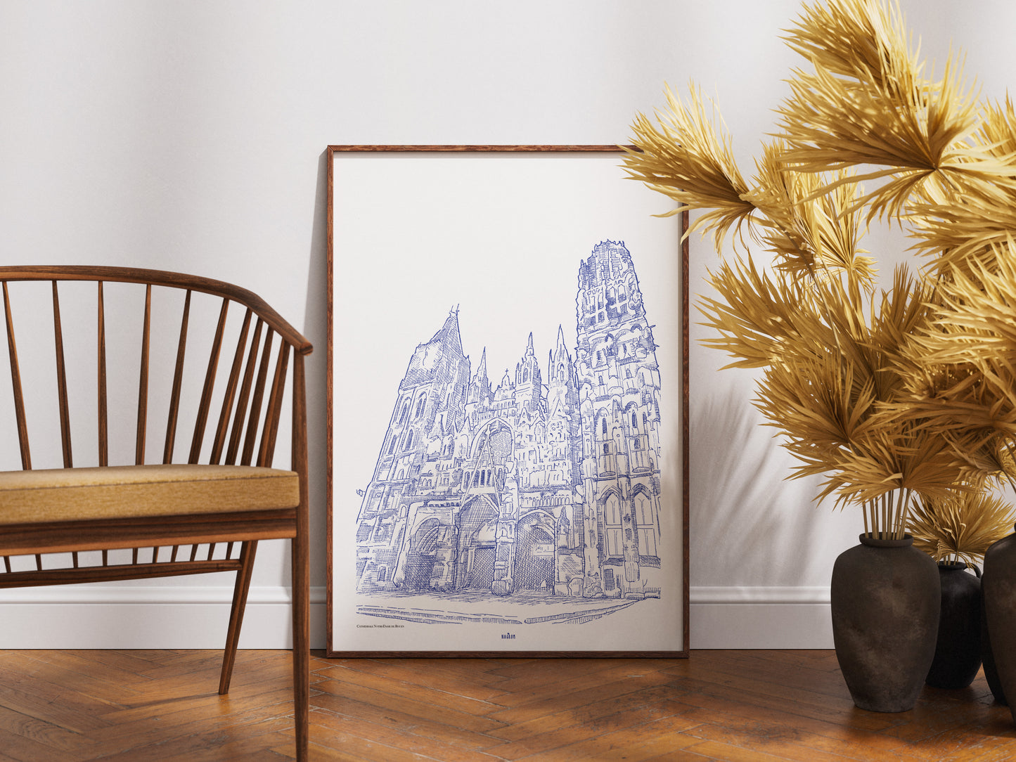 Place de la Cathédrale Bleu électrique, Rouen