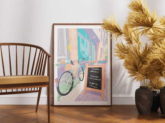 Bicyclette et petite rue