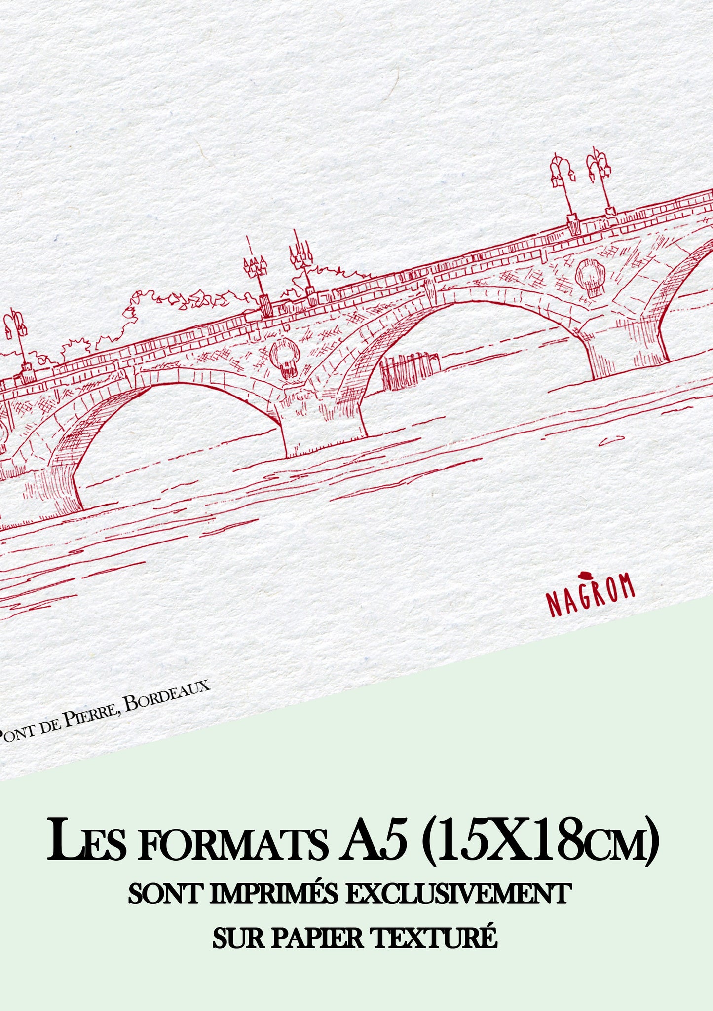 Pont de pierre en bordeaux uni, Bordeaux