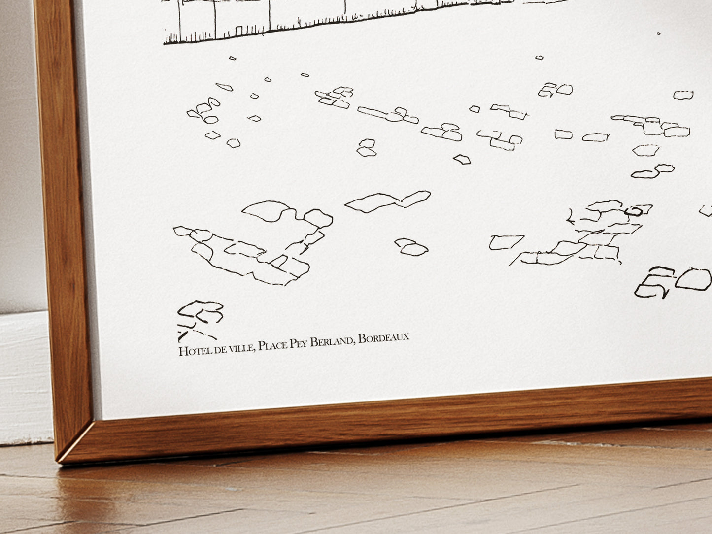 L'Hôtel de ville Place Pey Berland en noir uni, Bordeaux