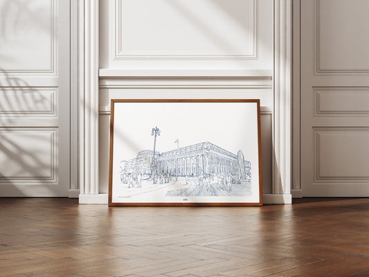 Place de la Comédie en bleu minuit, Bordeaux