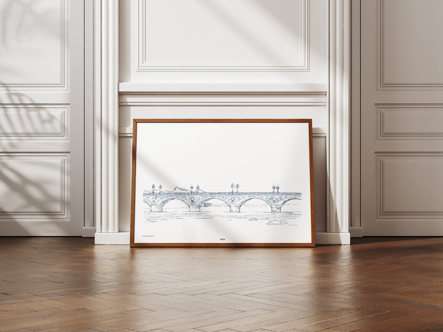 Pont de pierre en bleu minuit, Bordeaux