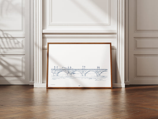 Pont de pierre en bleu minuit, Bordeaux