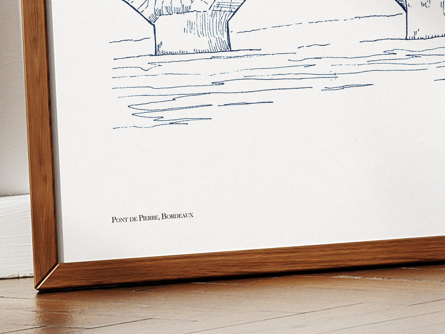 Pont de pierre en bleu minuit, Bordeaux