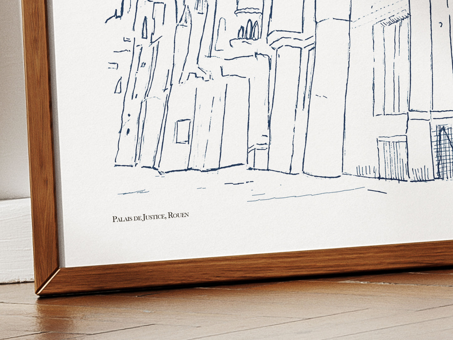 Le Palais de justice en bleu minuit, Rouen