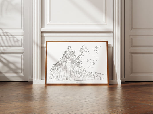 Le Palais de justice en noir, Rouen