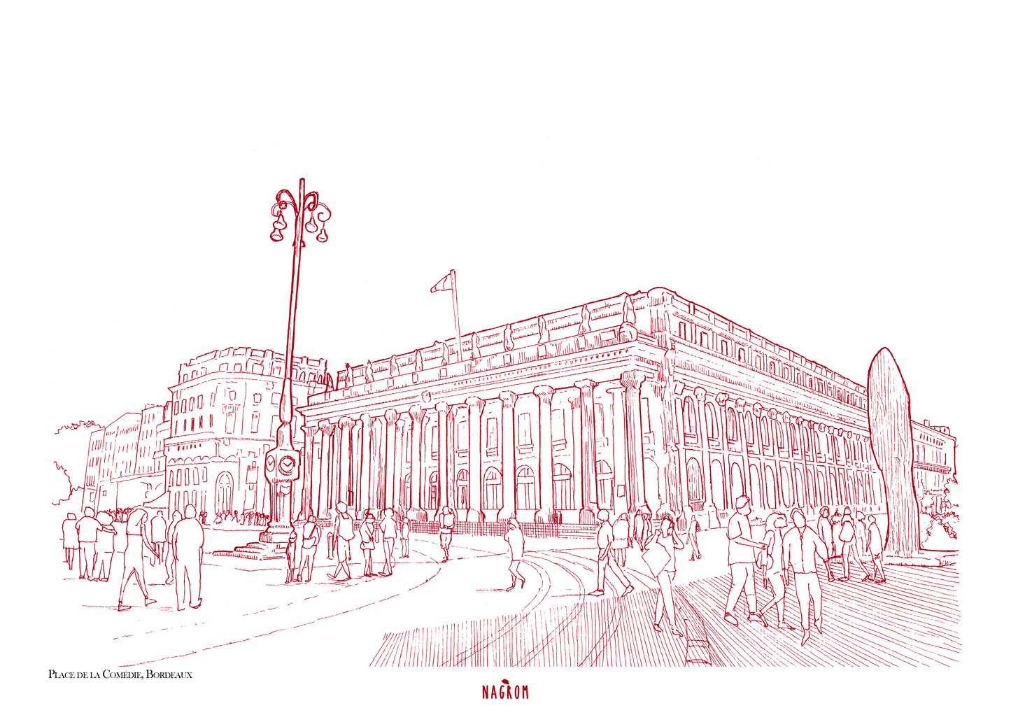 Place de la Comédie en bordeaux uni, Bordeaux