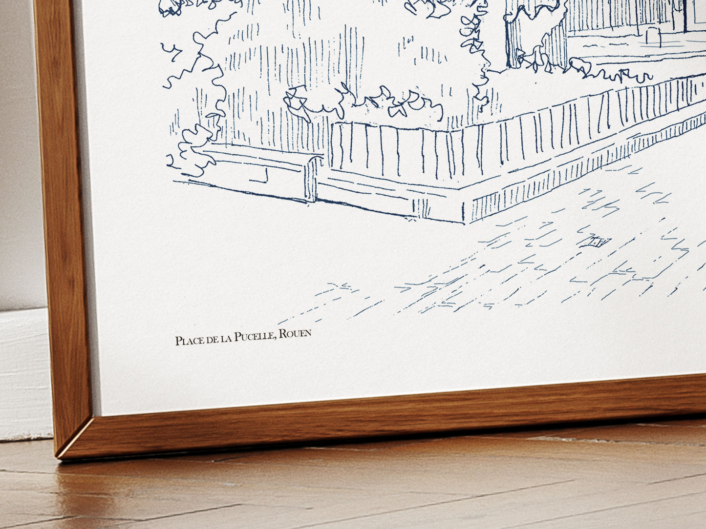 Place de la Pucelle en bleu minuit, Rouen