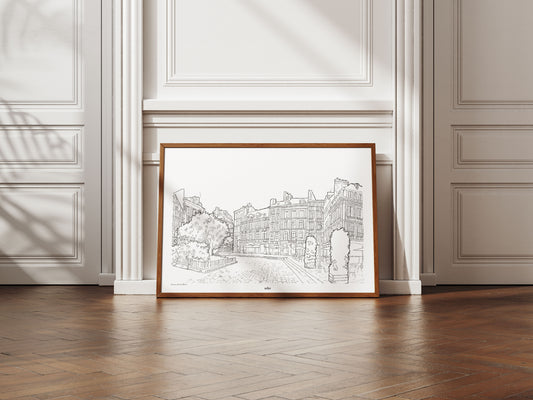 Place de la Pucelle en noir, Rouen